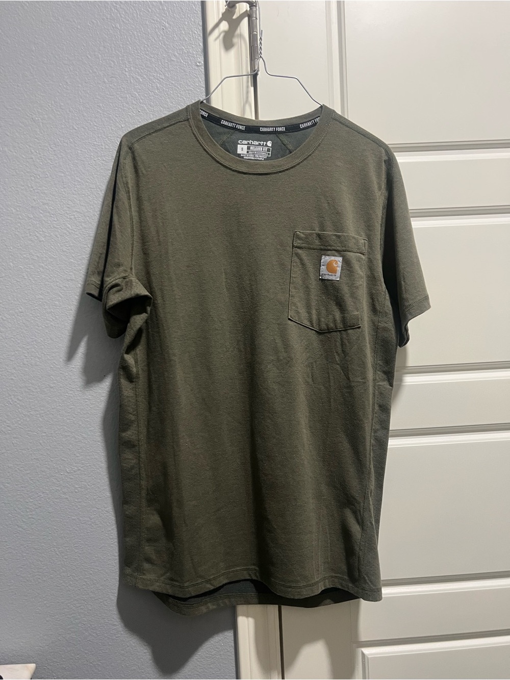 Carhartt Olive Green Work Pocket Tee